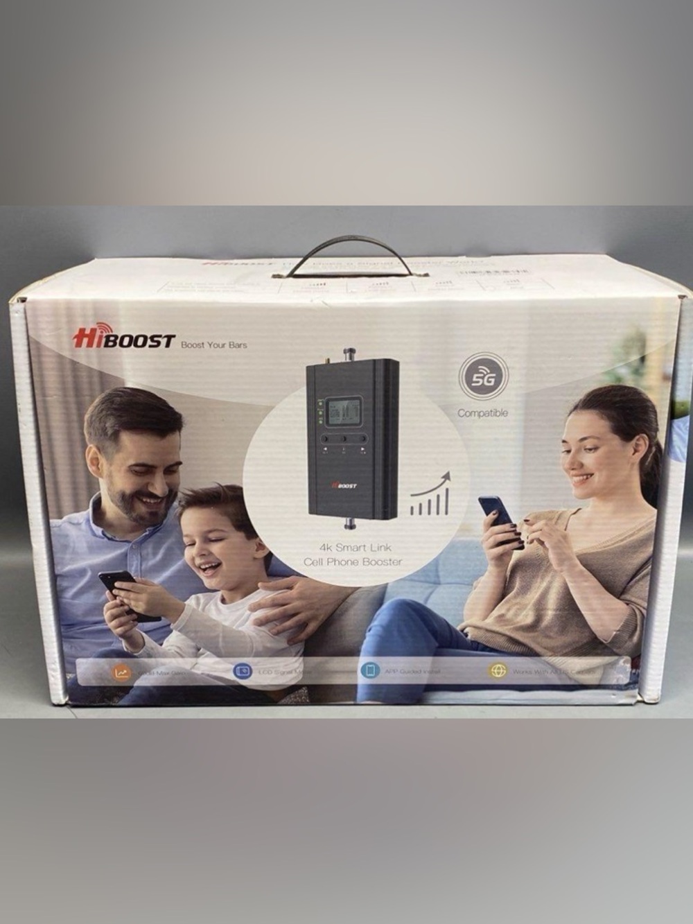 NEW HiBoost 4k Smart Link Cell Phone Signal Booster System, Model:F10G-5S-IoT